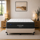 Queen Bed 2pcs - Posture Elite Plush Queen Mattress & NZ Made Base