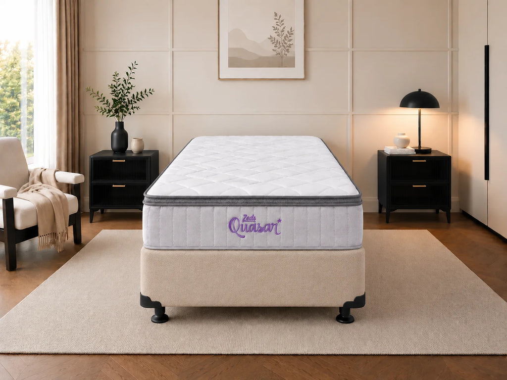 Quasar Pocket Spring Single Mattress & NZ Made Bed Base