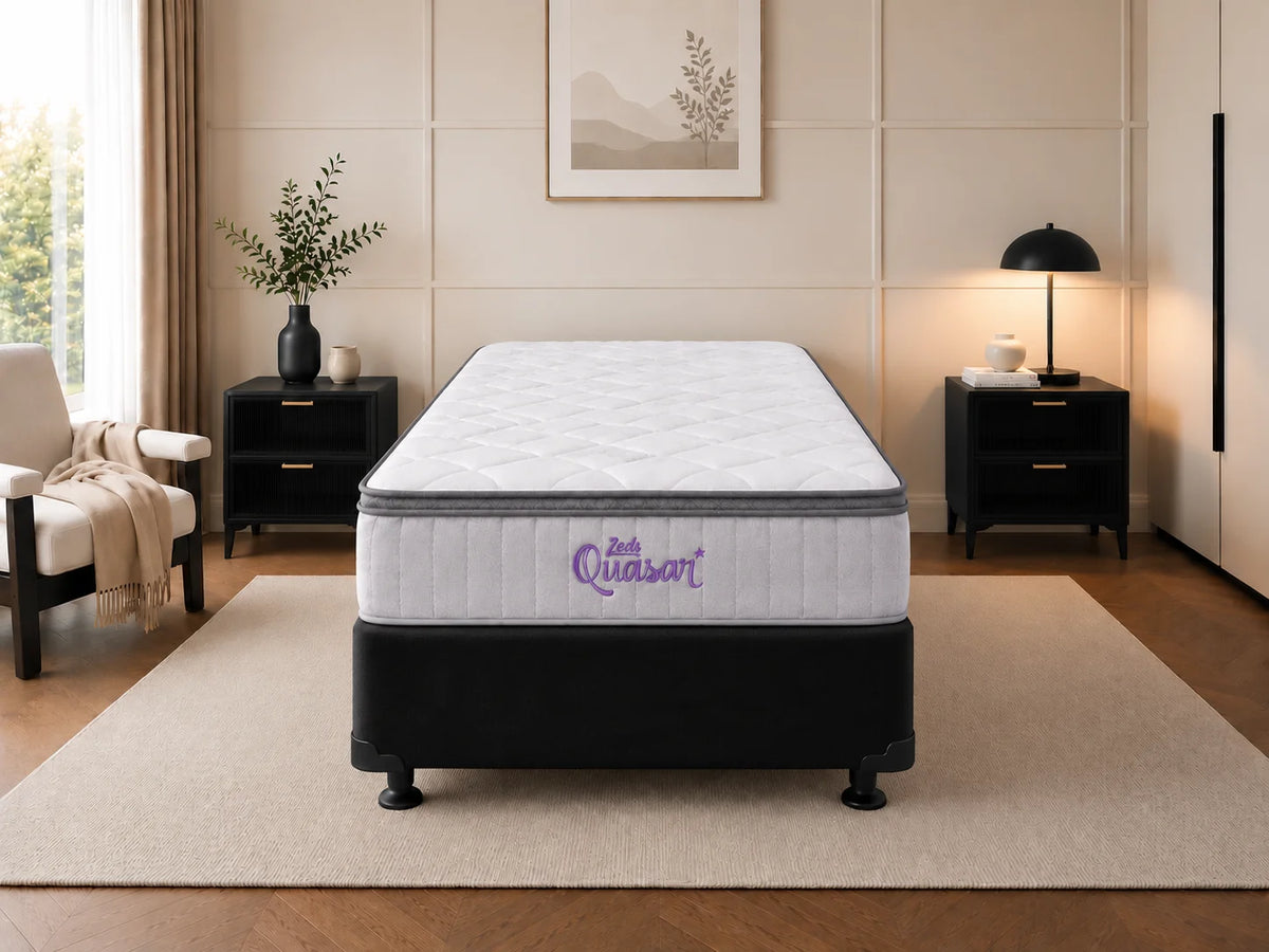 Quasar Pocket Spring Single Mattress & NZ Made Bed Base