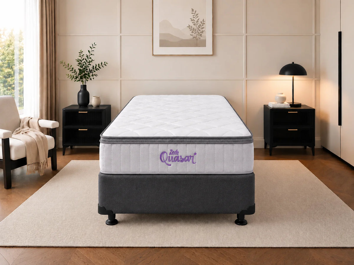 Quasar Pocket Spring Single Mattress & NZ Made Bed Base
