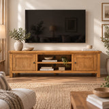 Riverland Solid Oak 2 Door TV Unit 1.8m