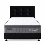 King Single Bed Set with Sleepmax Euro Top Mattress, NZ Made Base & Headboard