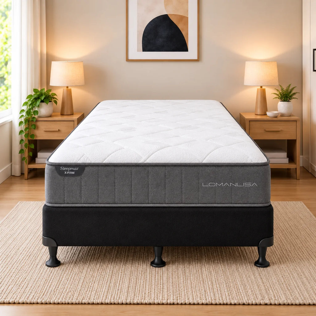 Sleepmax Extra Firm Pocket Spring Double Mattress & NZ Made Bed Base