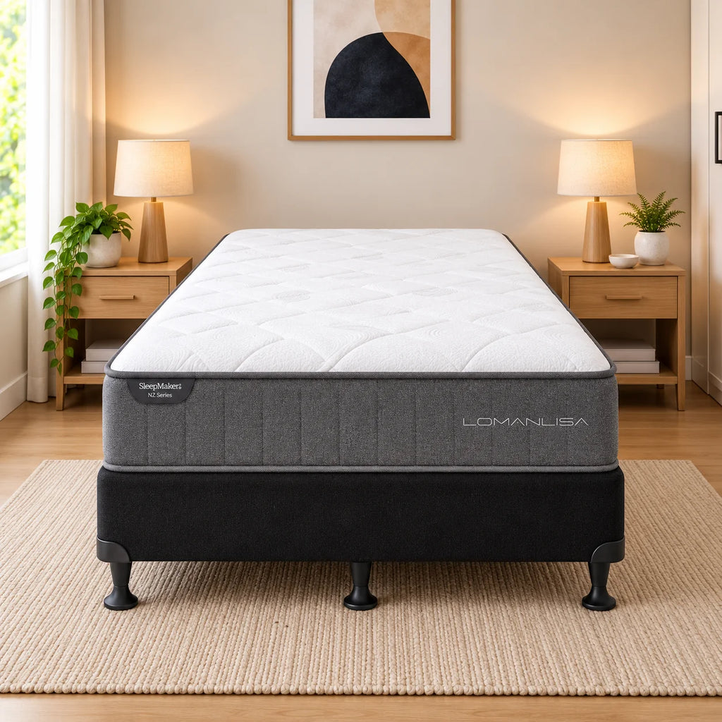 Sleepmax Extra Firm Pocket Spring Queen Mattress & NZ Made Bed Base