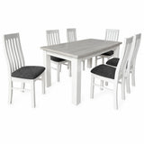 Ashland Solid Pine 7 Piece Dining Suite – White Wash Coastal Style 1.5m & 1.8m Table