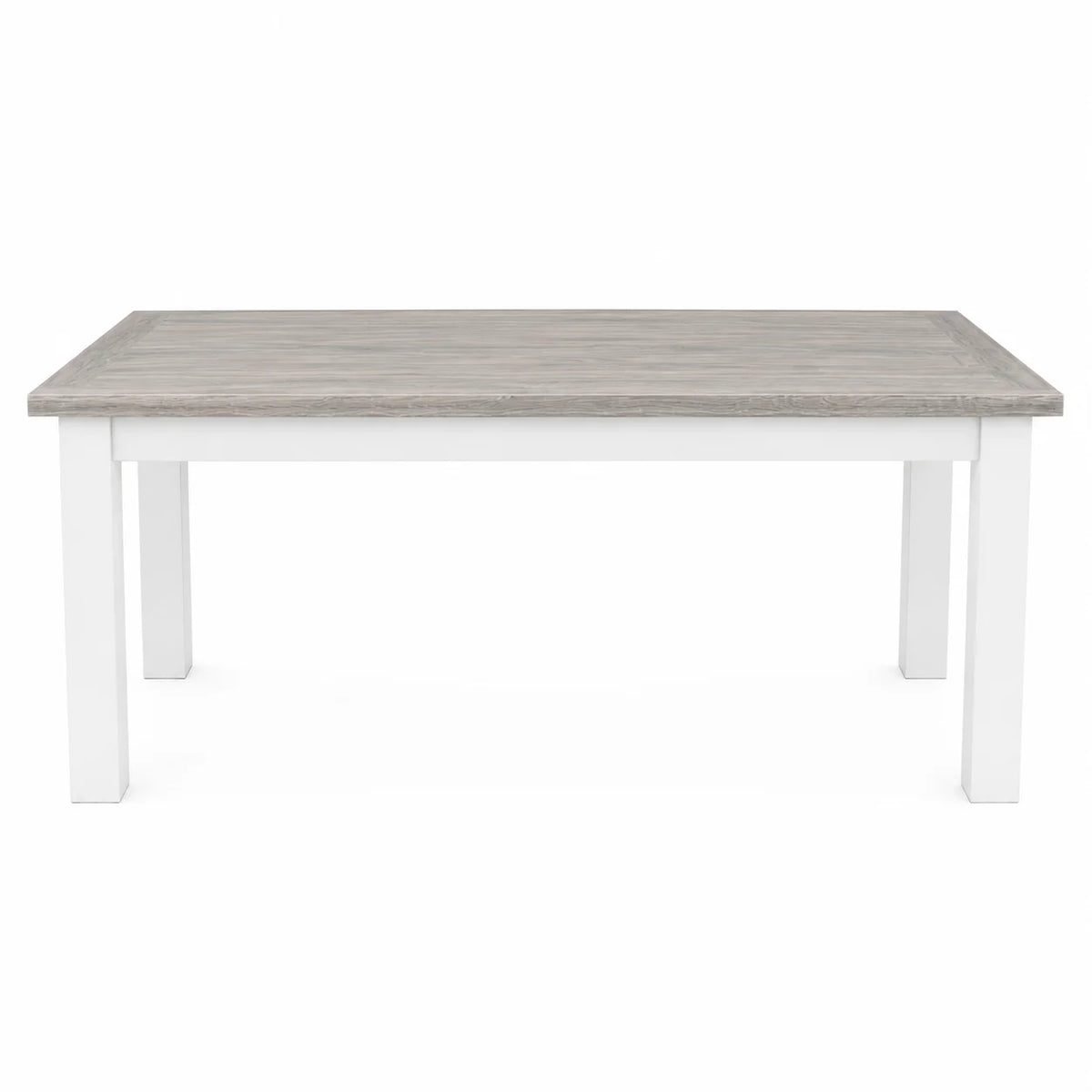 Ashland Solid Pine Dining Table – White Wash Coastal Style
