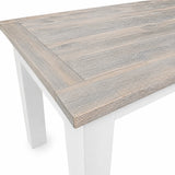 Ashland Solid Pine Dining Table – White Wash Coastal Style