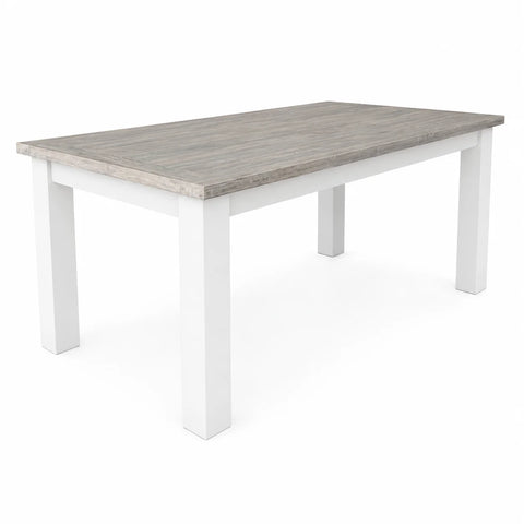 Ashland Solid Pine 7 Piece Dining Suite – White Wash Coastal Style 1.5m & 1.8m Table