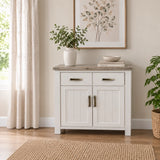 Ashland Solid Pine 900 Buffet – White Wash Coastal Style