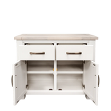 Ashland Solid Pine 900 Buffet – White Wash Coastal Style
