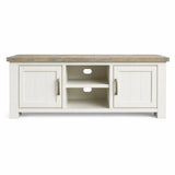 Ashland Solid Pine 1600mm TV Unit – White Wash Coastal Style