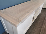 Ashland Solid Pine 1600mm TV Unit – White Wash Coastal Style