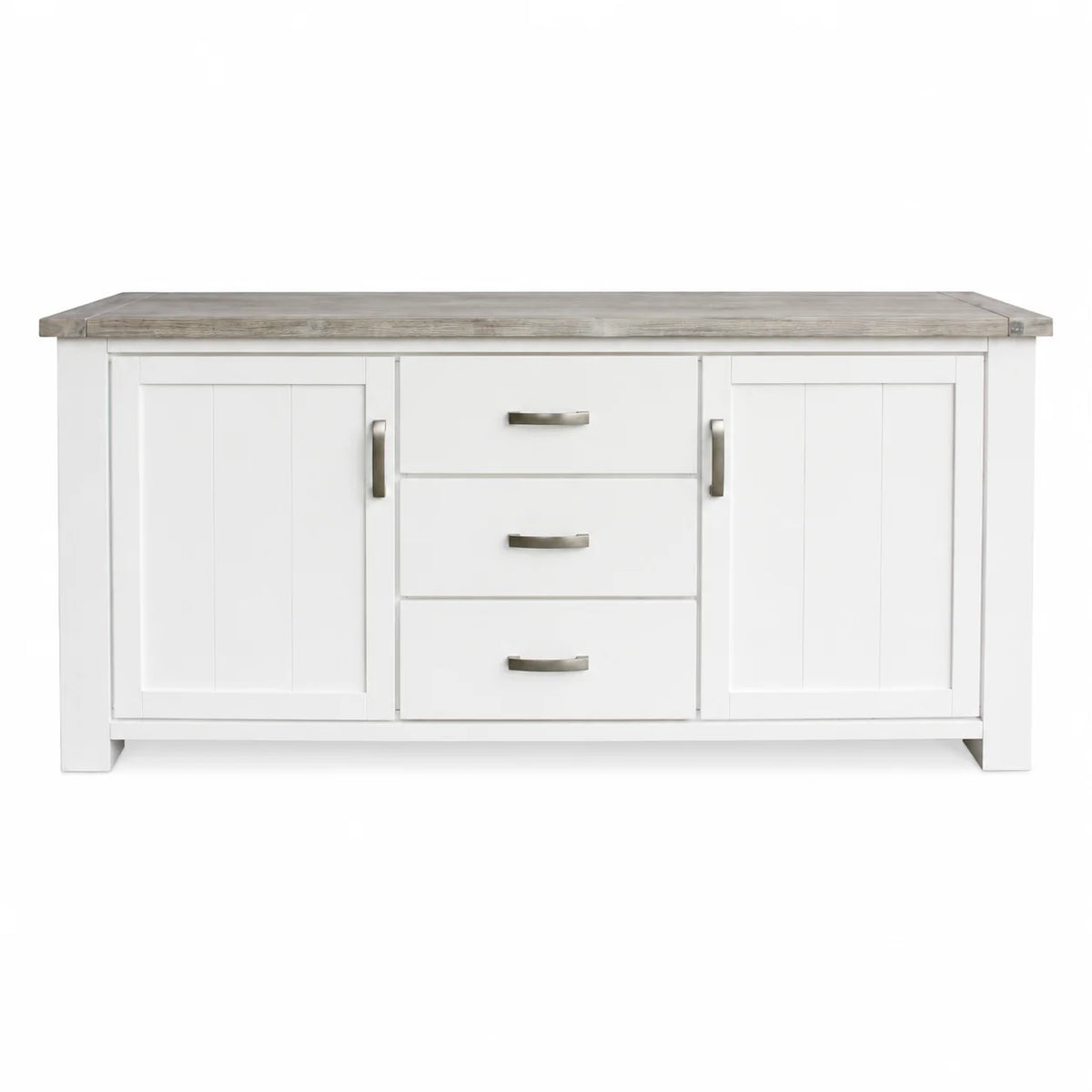 Ashland Solid Pine 1800 Buffet – White Wash Coastal Style
