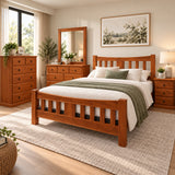 Troy Solid Pine Queen Bed Frame