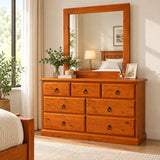 Troy Solid Pine Dressing Table with Mirror