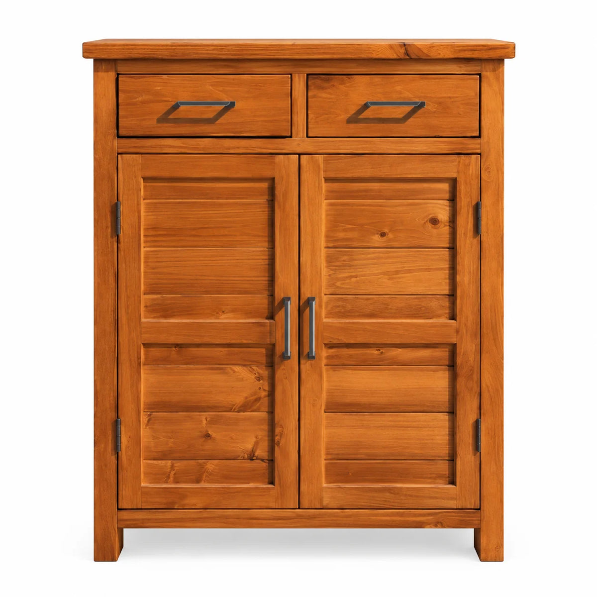 Tawa Solid Pine 2 Door Shoe Cabinet – Warm Honey
