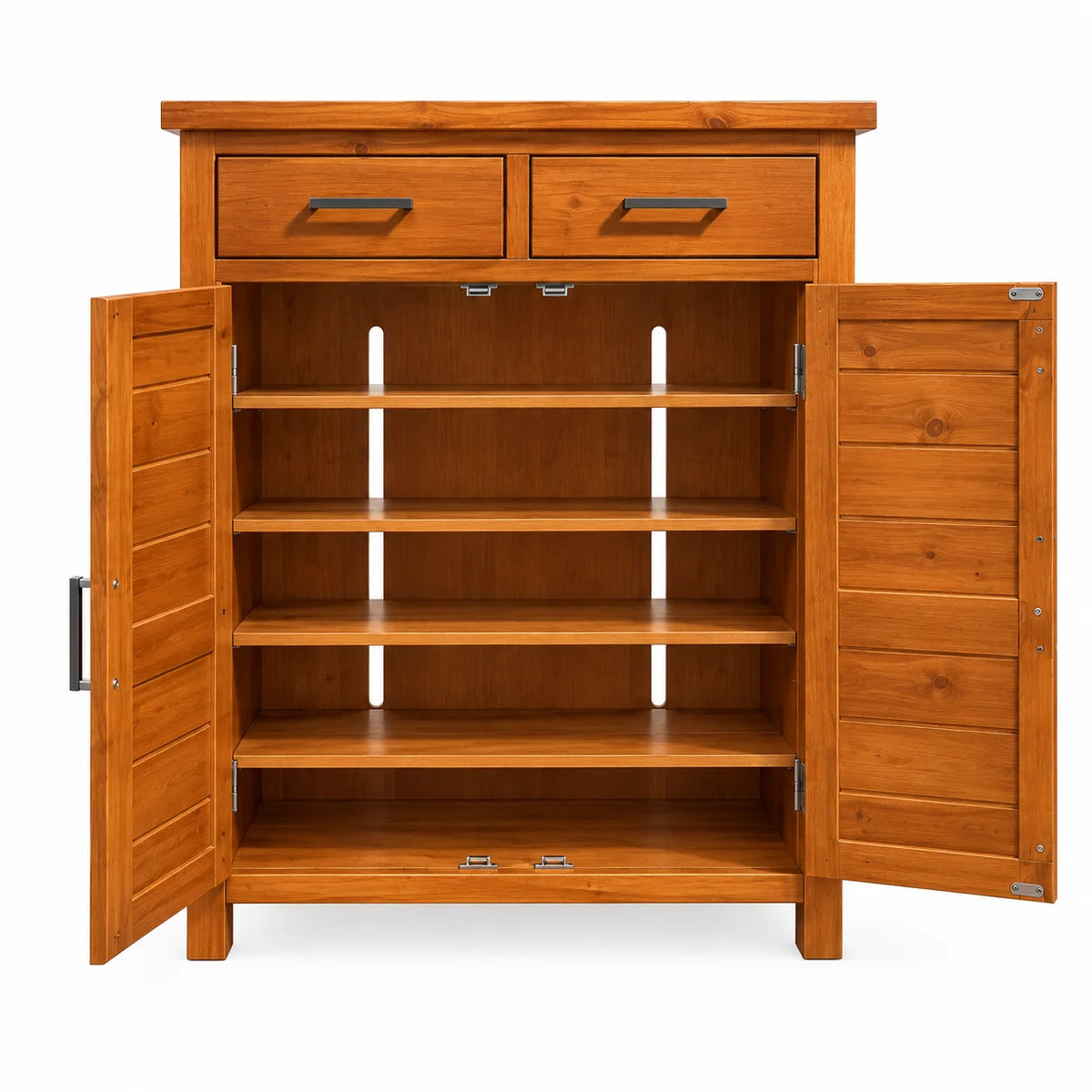 Tawa Solid Pine 2 Door Shoe Cabinet – Warm Honey
