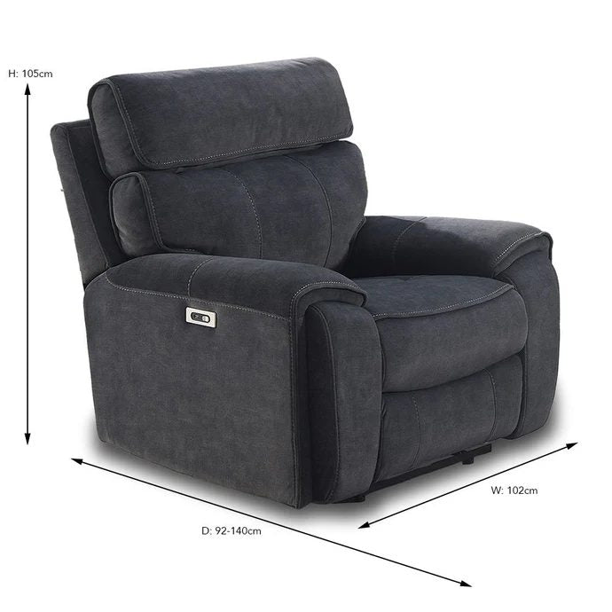 Little Rock Recliner Sofa with Power & USB Ports from