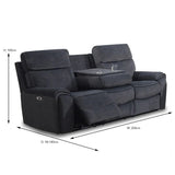 Little Rock Recliner Sofa with Power & USB Ports from