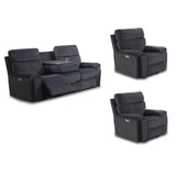 Little Rock Recliner Sofa with Power & USB Ports from