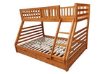 Single and Double Bunk Bed with Mattresses Combo Special - White and Wood Colour Avail.