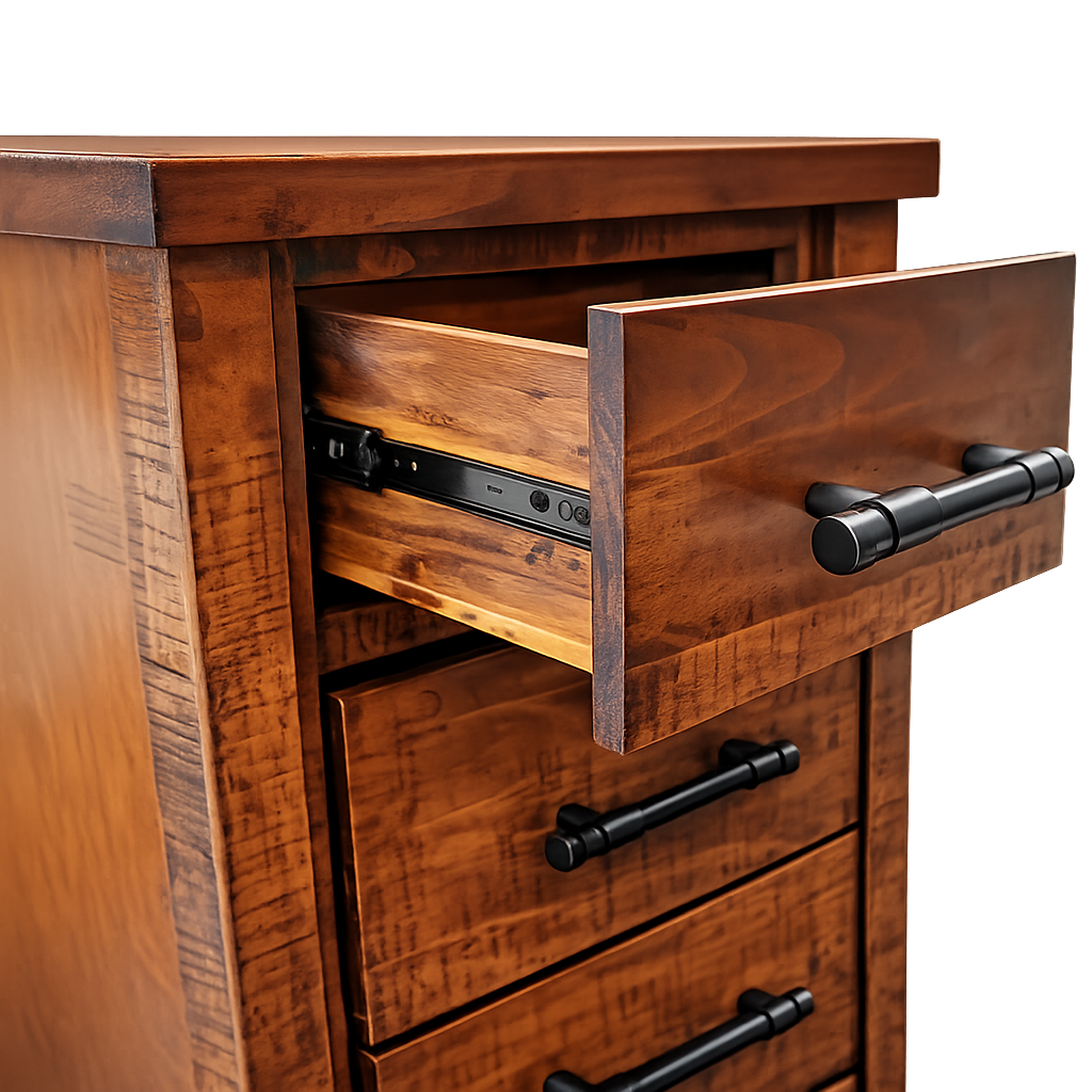 Woodgate Rustic Solid Wood 5 Drawer Slimboy