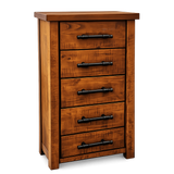 Woodgate Rustic Solid Wood 5 Drawer Slimboy