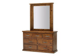 Felton Dressing Table with Mirror Solid Pine Wood Strong Rustic Finished