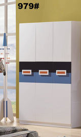Strong 3 Door Wardrobe with High Gloss Finished Doors