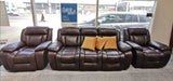 Harrison Recliner Lounge Suite 1+1+3 with 4 Recliners Air Leather