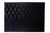 Seattle 1.4m Tall Black Velvet Headboard in Queen/ King/ Super king from