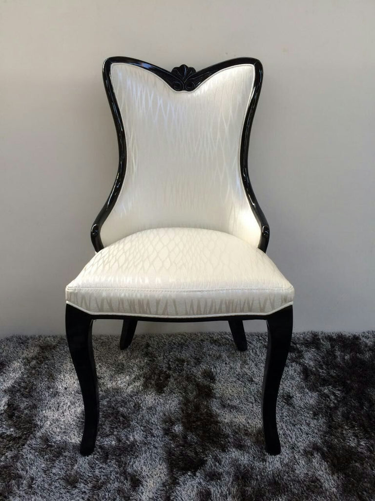 Classy Dining Chair White & Black - C1336
