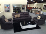 Maryland Fabric Power / Electric Recliner Sofa with USB Ports and Fold-Down Cup Holder Console from