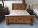Woodlock 5PCS Bedroom Suite Solid Pine Wood Rough Sawn and Rustic in Queen/ King/ Super King from