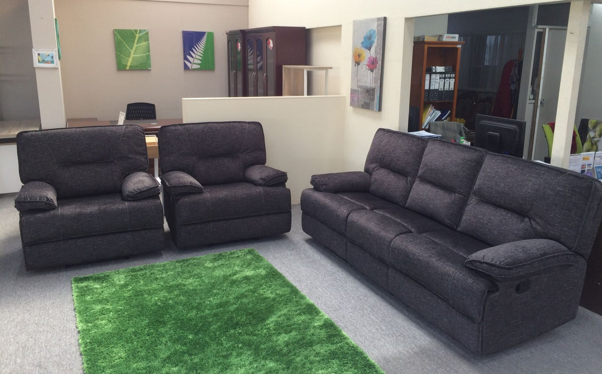 Maryland Fabric Power / Electric Recliner Sofa with USB Ports and Fold-Down Cup Holder Console from