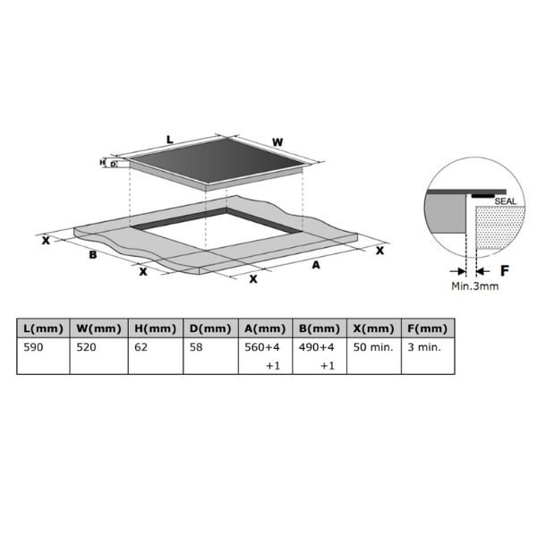 Midea 60cm 4-Zone Induction Cooktop MC-IF7251J1-A - Midea | Home Appliances New Zealand