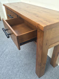 Woodlock Hall Table Solid Pine Wood Rough Sawn and Rustic
