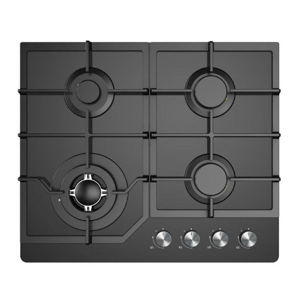 Midea 60cm Gas Cooktop Black Glass 60G40ME084-GFT - Midea | Home Appliances New Zealand