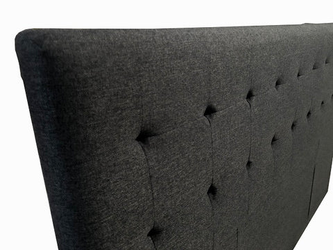 Bella Charcoal Fabric Headboard in Single/ King Single/ Double/ Queen/ King/ Super king from