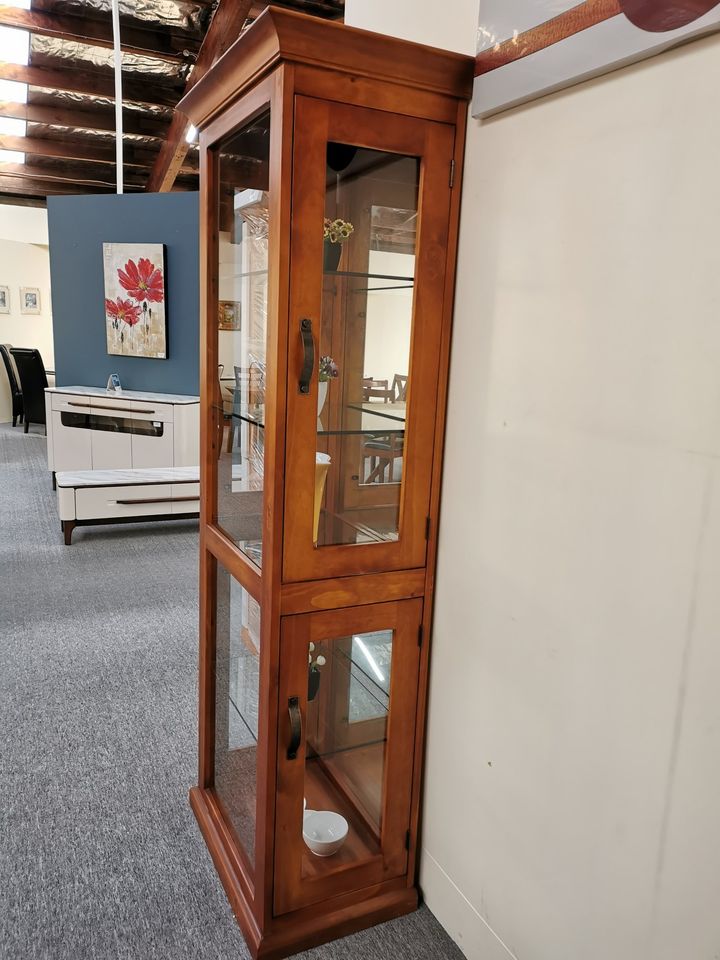 Felton Display Cabinet Rustic Solid Wooden