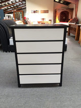 Perry 6PCS Queen Size Bedroom Suite Black and White