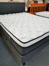 Queen Bed 2Pcs NZ Made Base with a 3 Zone Pocket Spring Memory Foam Bamboo Mattress