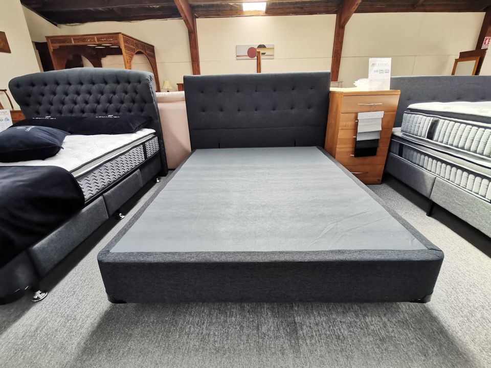 Bella Queen Bed 3Pcs NZ Made Base, Headboard & a 28cm Thick Pocket Spring Mattress