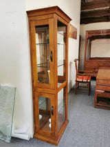Felton Display Cabinet Rustic Solid Wooden