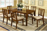 Morgan 7PCS Dining Suite 1.5M Table with 6 Chairs - Oak Pattern