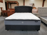 Birmingham Super King Bed 3pcs NZ Made Split Base, Headboard & 28cm Thick Pocket Spring Pillow Top Mattress